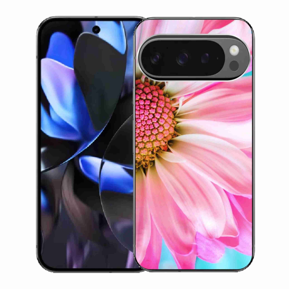 Zselés borítás mmCase a Google Pixel 9 Pro számára - rózsaszín virág