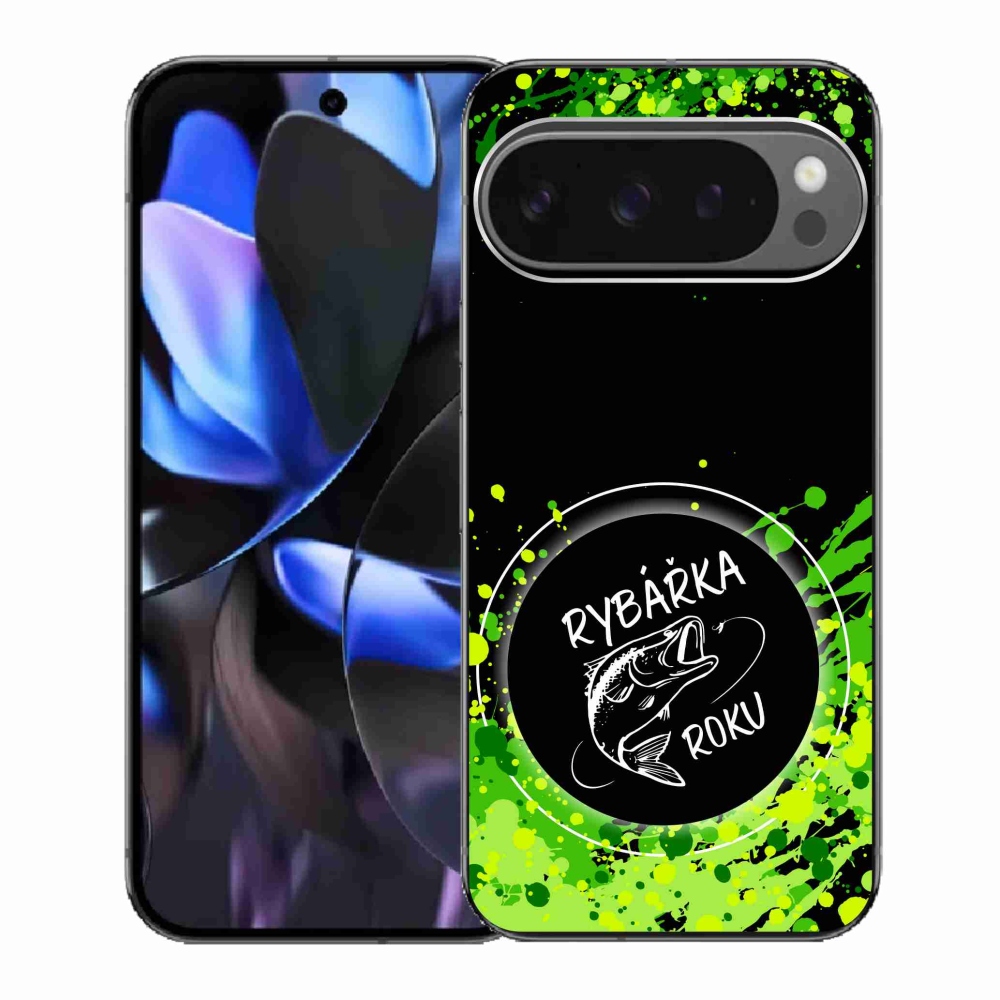 Gél borítás mmCase a Google Pixel 9 Pro készülékhez - Az év halászának fekete háttere