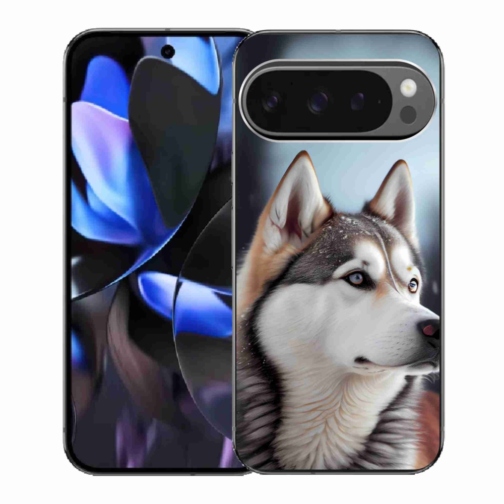 Zselés borítás mmCase a Google Pixel 9 Pro számára - Szibériai Husky