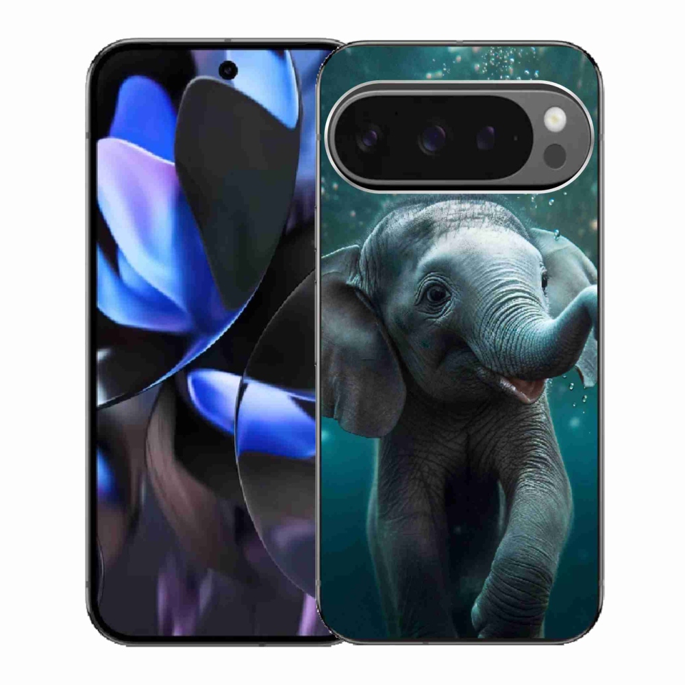 Gél borítás mmCase a Google Pixel 9 Pro számára - elefánt a víz alatt
