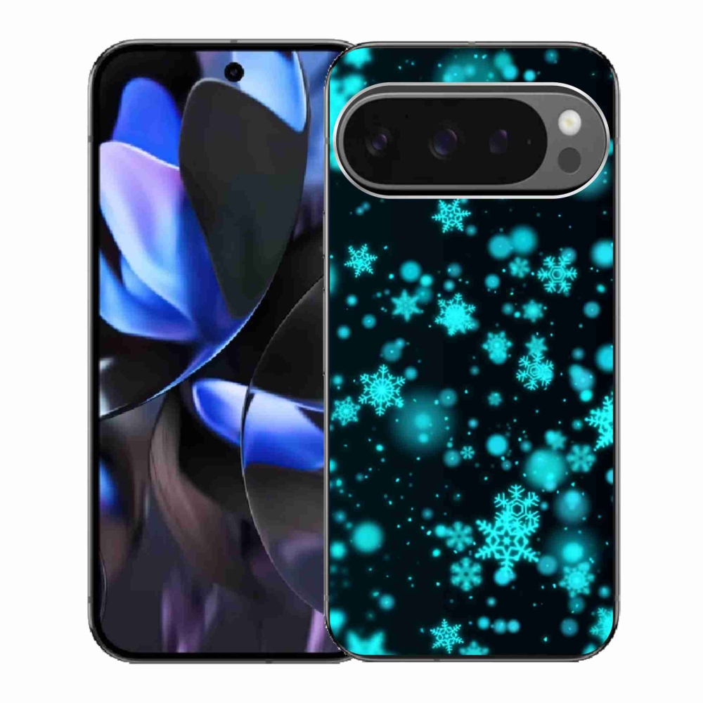 Gél borítás mmCase a Google Pixel 9 Pro számára - Hópelyhek 1