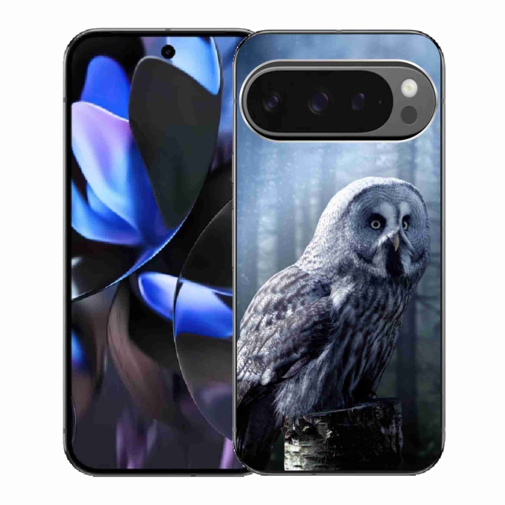 Zselés borítás mmCase a Google Pixel 9 Pro számára - bagoly