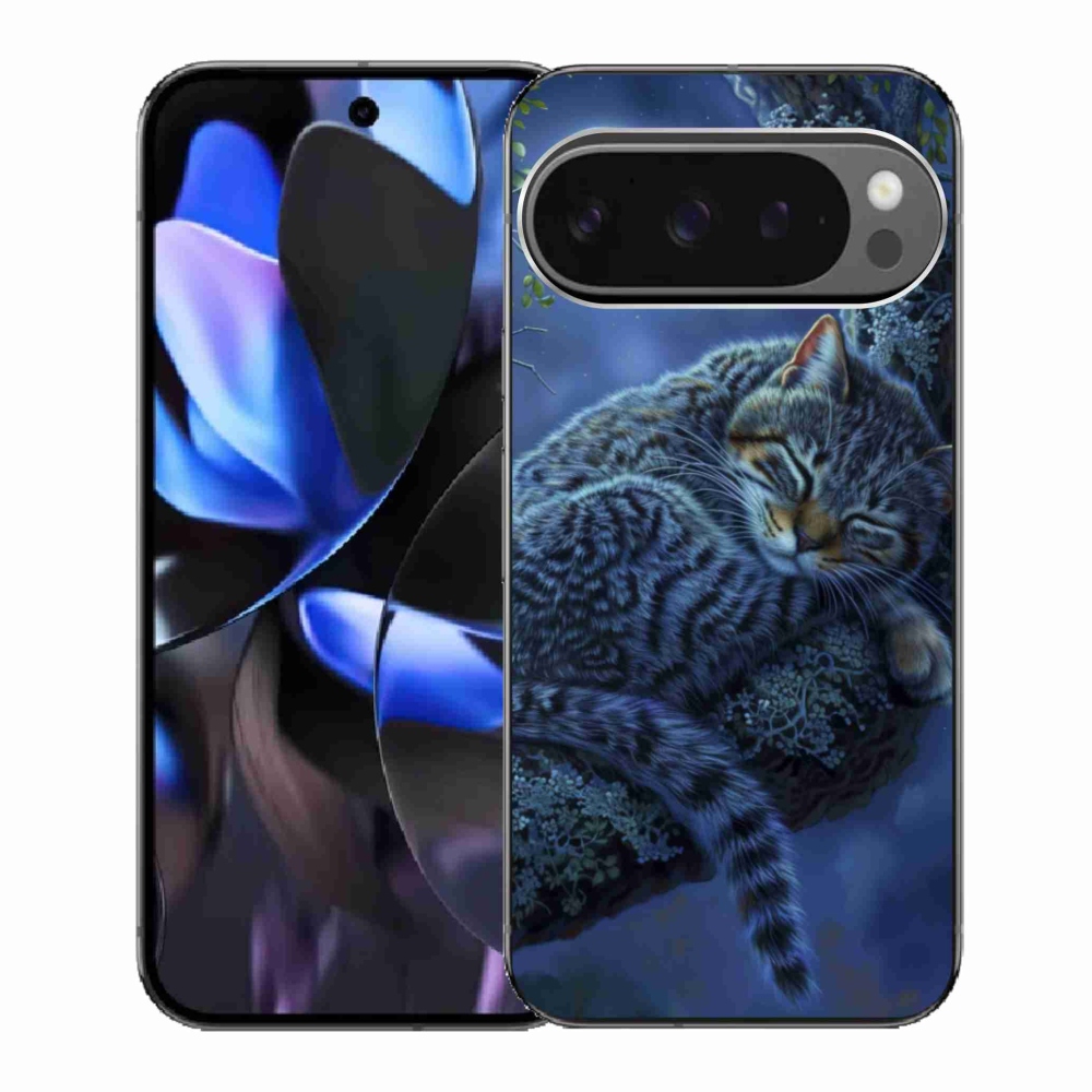 Gél borítás mmCase a Google Pixel 9 Pro számára - alvó macska