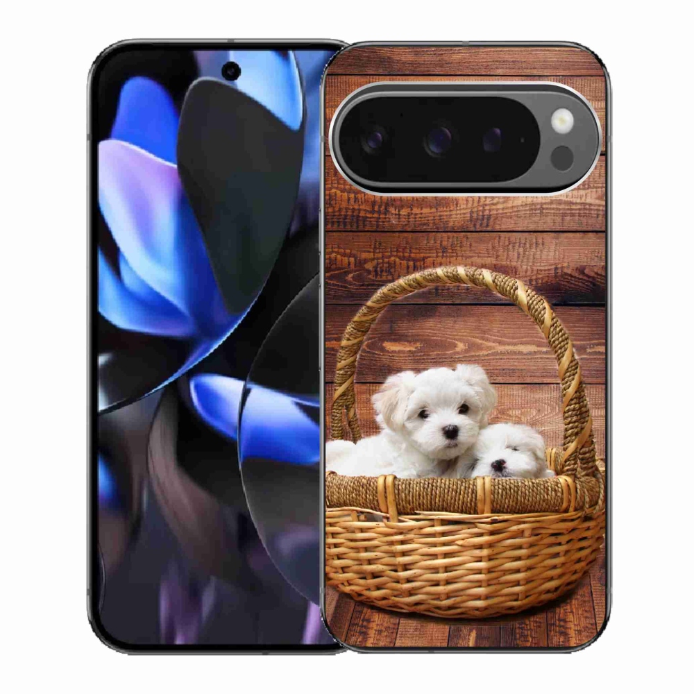 Gél borítás mmCase a Google Pixel 9 Pro számára - kölyökkutyák
