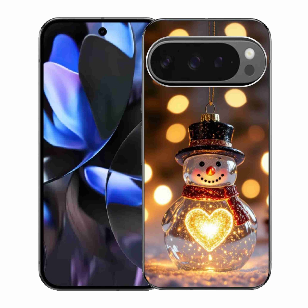 Gél borítás mmCase a Google Pixel 9 Pro számára - Karácsonyi hóember