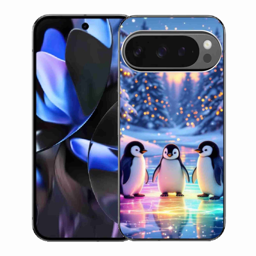 Gél borítás mmCase a Google Pixel 9 Pro számára - Pingvinek