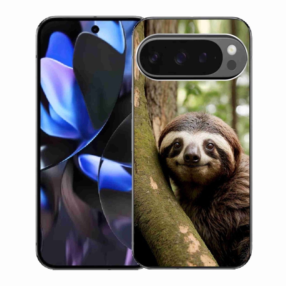 Gél borítás mmCase a Google Pixel 9 Pro számára - mosolygó lajhár