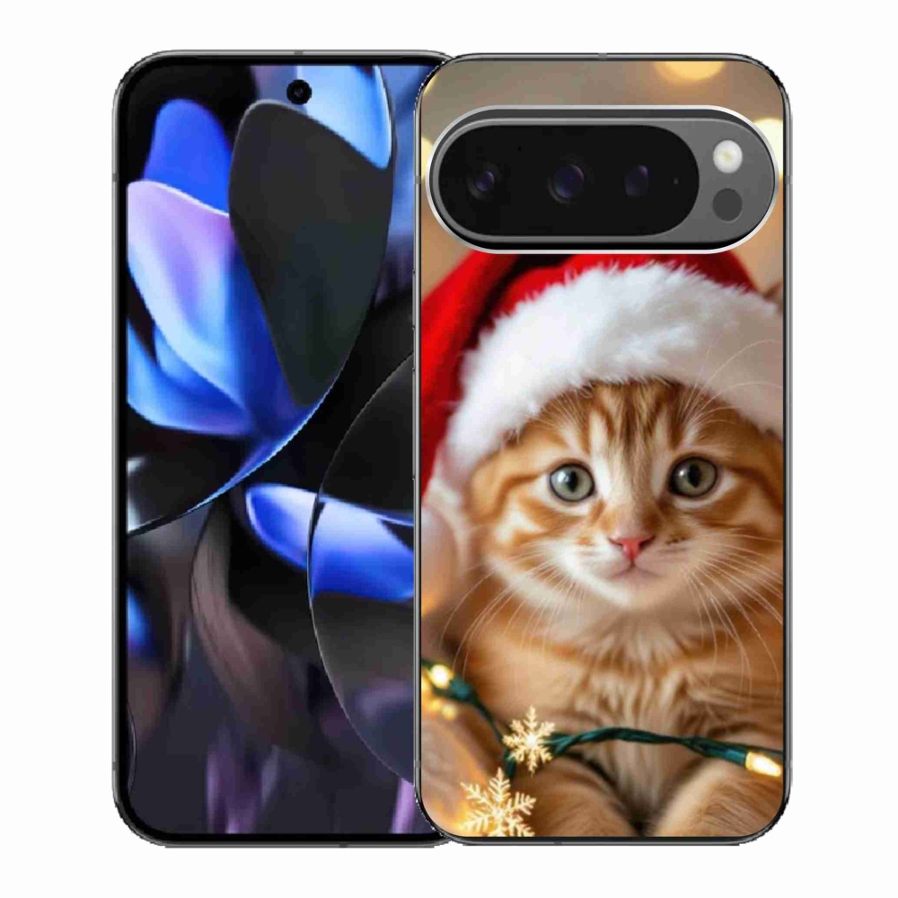 Gél borítás mmCase a Google Pixel 9 Pro számára - Karácsonyi cica