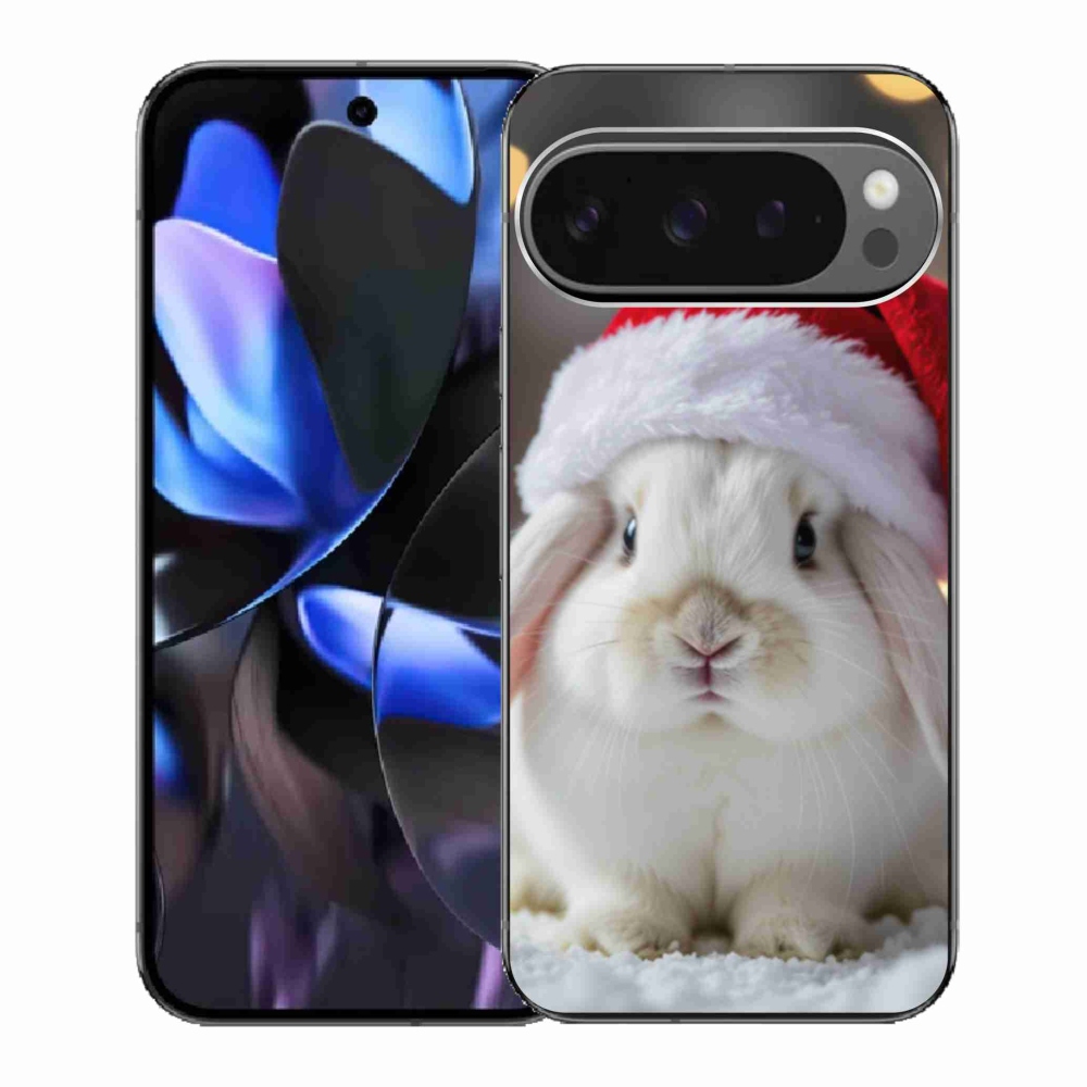 Gél borítás mmCase a Google Pixel 9 Pro számára - Karácsonyi nyúl