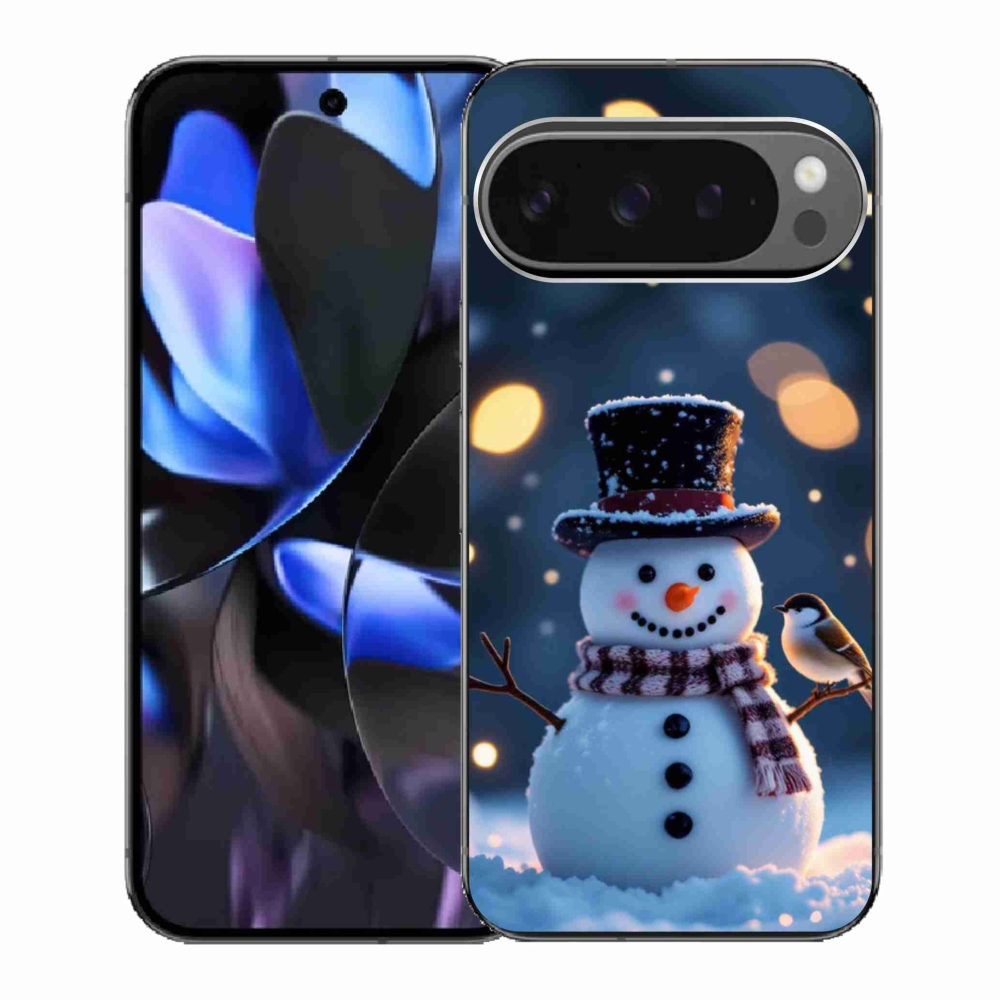 Gél borítás mmCase a Google Pixel 9 Pro számára - Karácsonyi hóember
