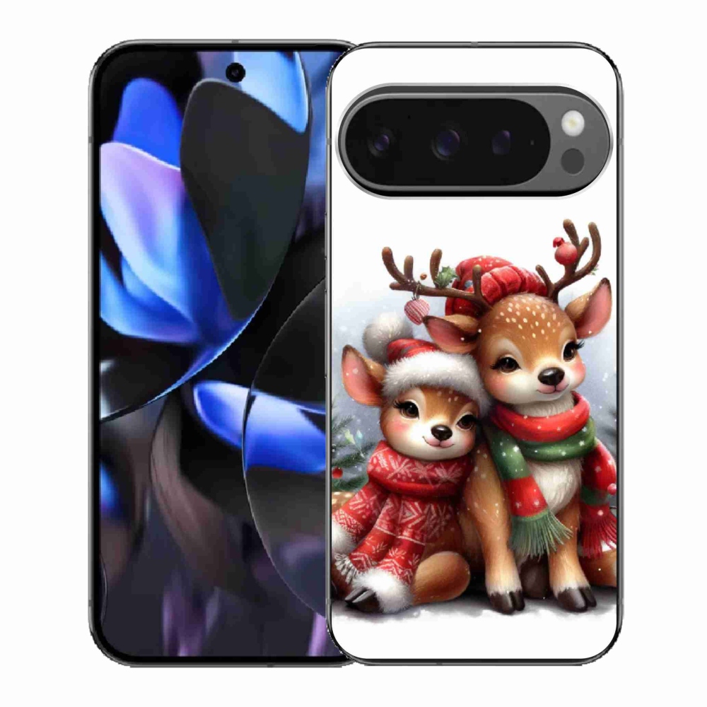 Zselés borítás mmCase a Google Pixel 9 Pro számára - karácsonyi rénszarvas