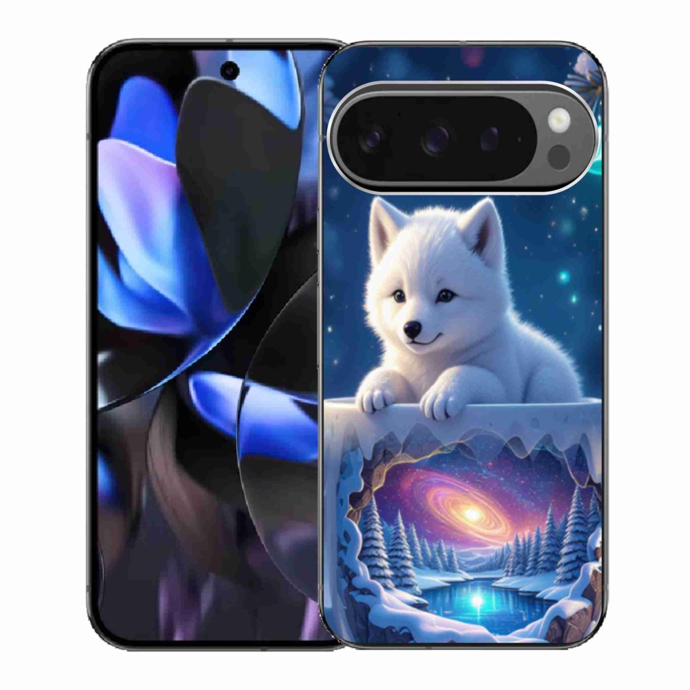 Gél borítás mmCase a Google Pixel 9 Pro számára - Karácsonyi kölyökkutyakölyök
