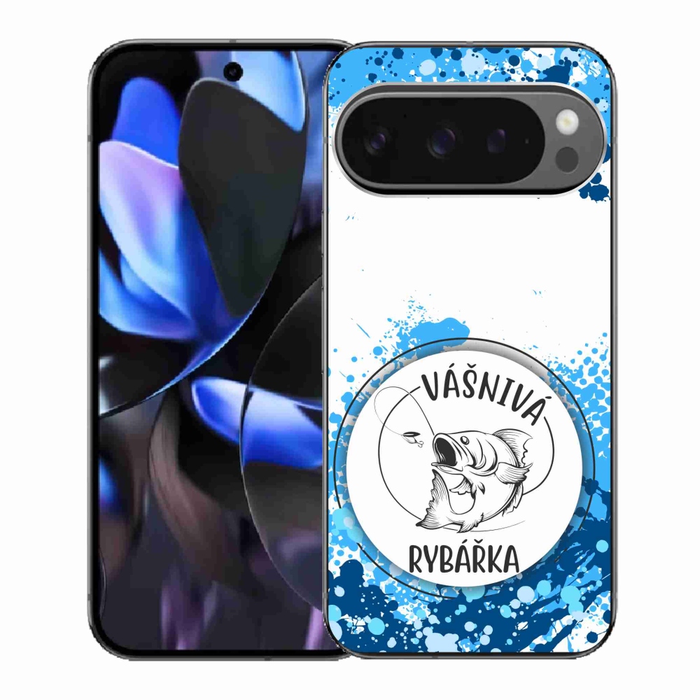 Gél borítás mmCase a Google Pixel 9 Pro számára - Szenvedélyes halásznő fehér háttérrel