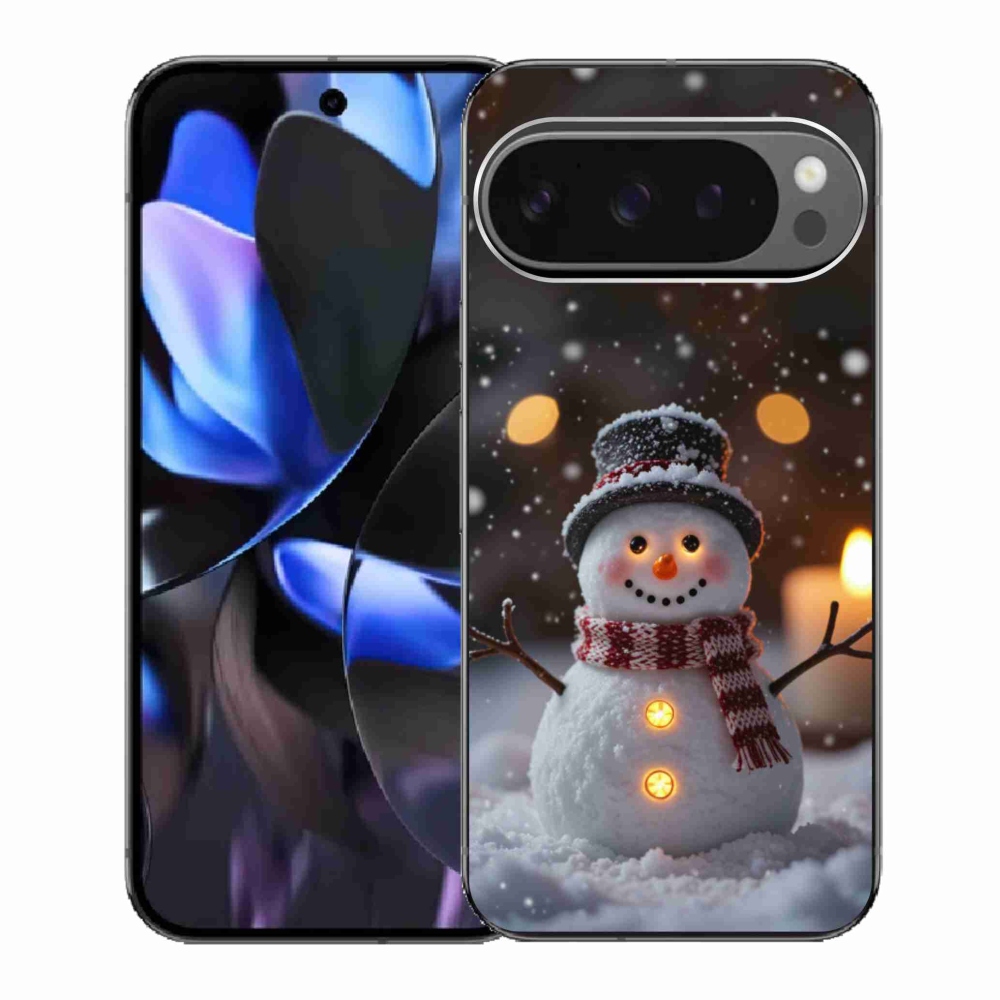 Gél borítás mmCase a Google Pixel 9 Pro számára - boldog hóember
