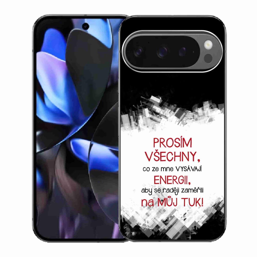Gél borítás mmCase a Google Pixel 9 Pro számára - vicces szöveg 1 piros