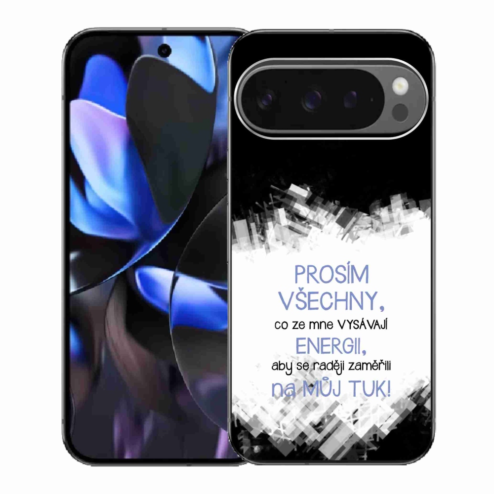 Gél borítás mmCase a Google Pixel 9 Pro számára - vicces szöveg 1 kék