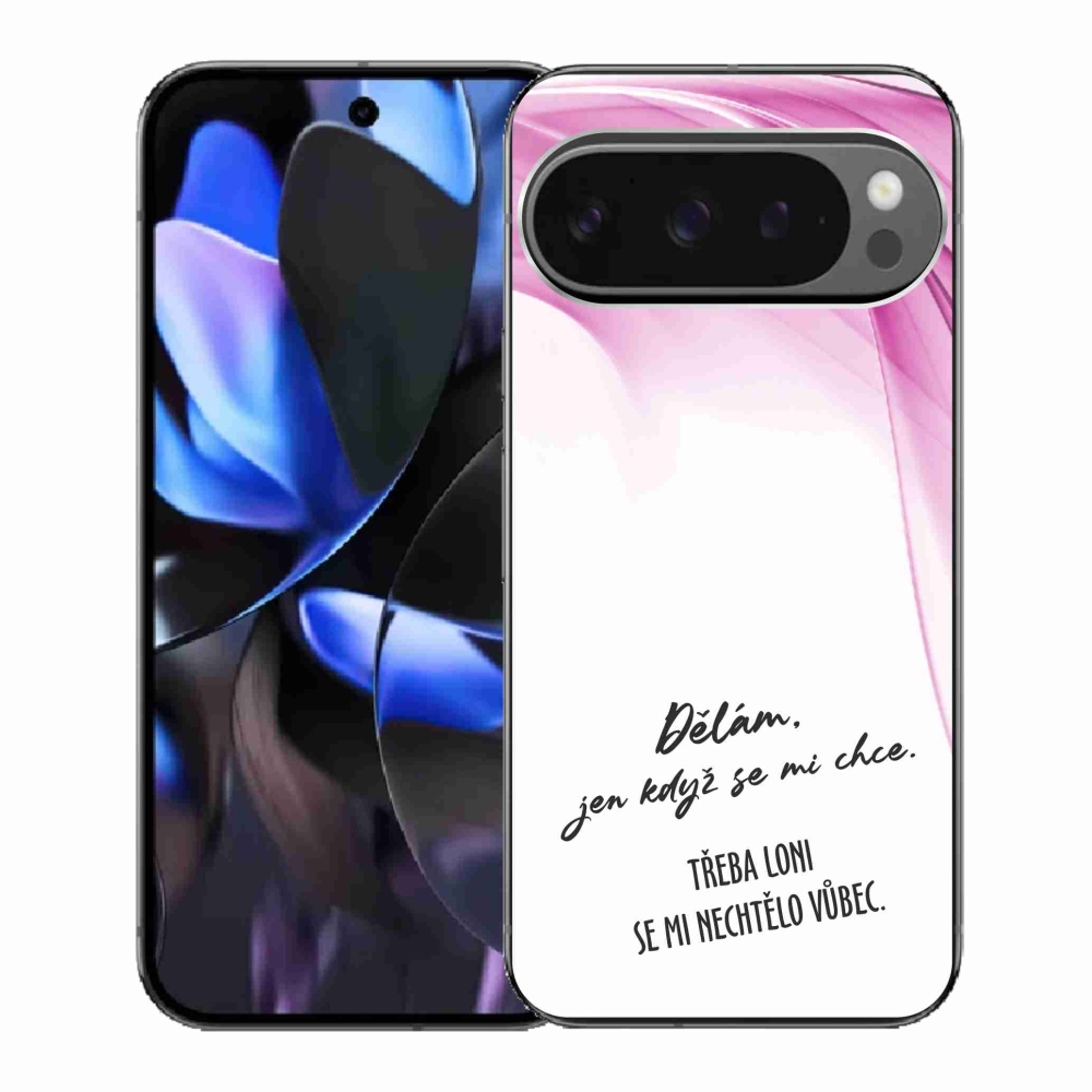 Gél borítás mmCase a Google Pixel 9 Pro számára - vicces szöveg 12 fehér háttér