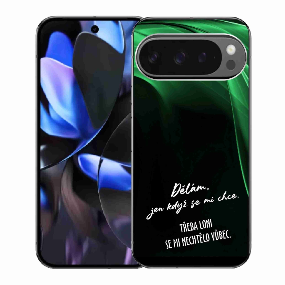 Gél borítás mmCase a Google Pixel 9 Pro számára - vicces szöveg 12 fekete háttér