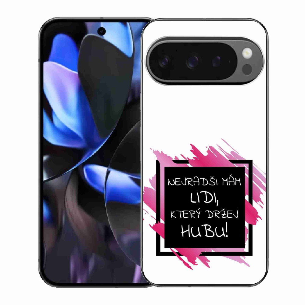 Gél borítás mmCase a Google Pixel 9 Pro számára - vicces szöveg 7 fekete és fehér háttérrel