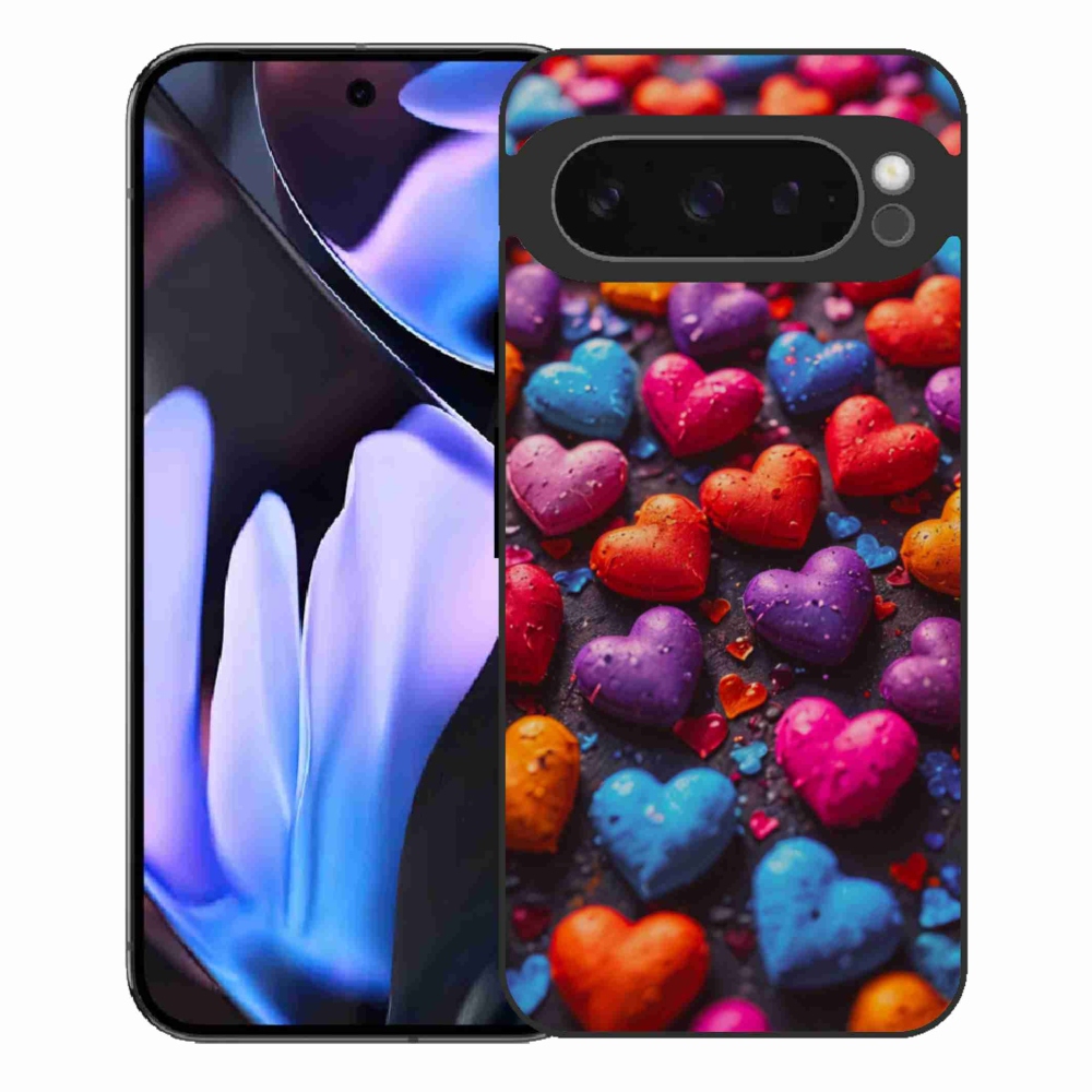 Zselés borítás mmCase a Google Pixel 9 Pro XL számára - színes szív
