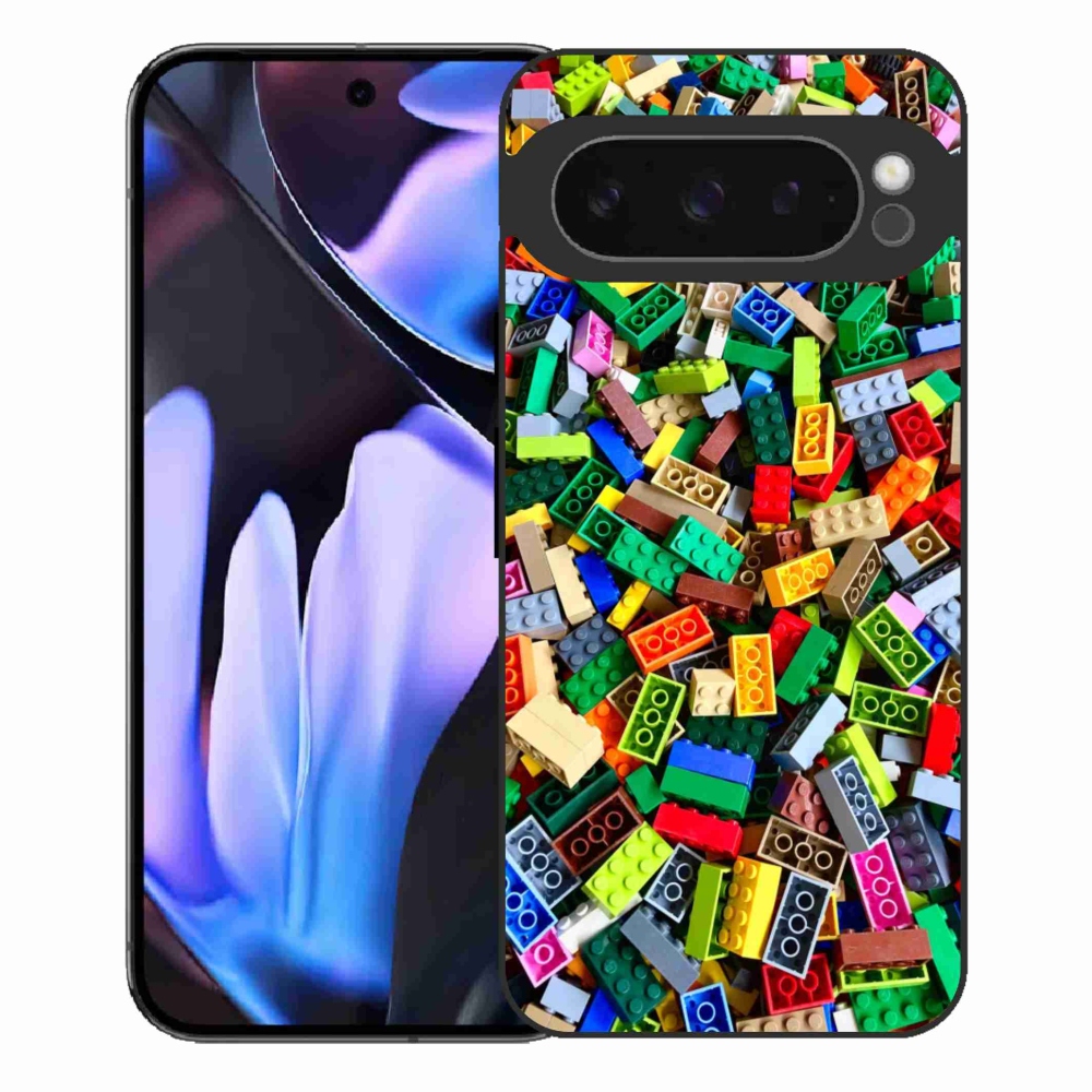 Zselés borítás mmCase a Google Pixel 9 Pro XL számára - színes építőkockák