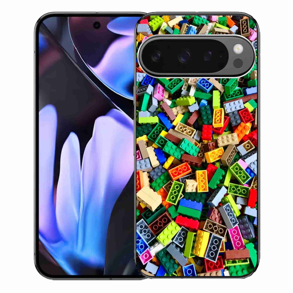 Zselés borítás mmCase a Google Pixel 9 Pro XL számára - színes építőkockák