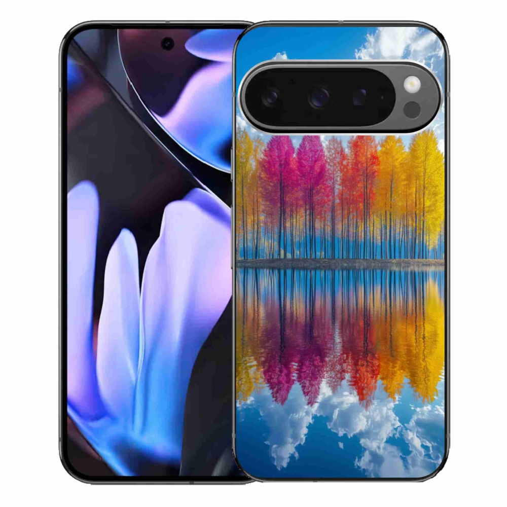 Zselés borítás mmCase a Google Pixel 9 Pro XL számára - színes fák