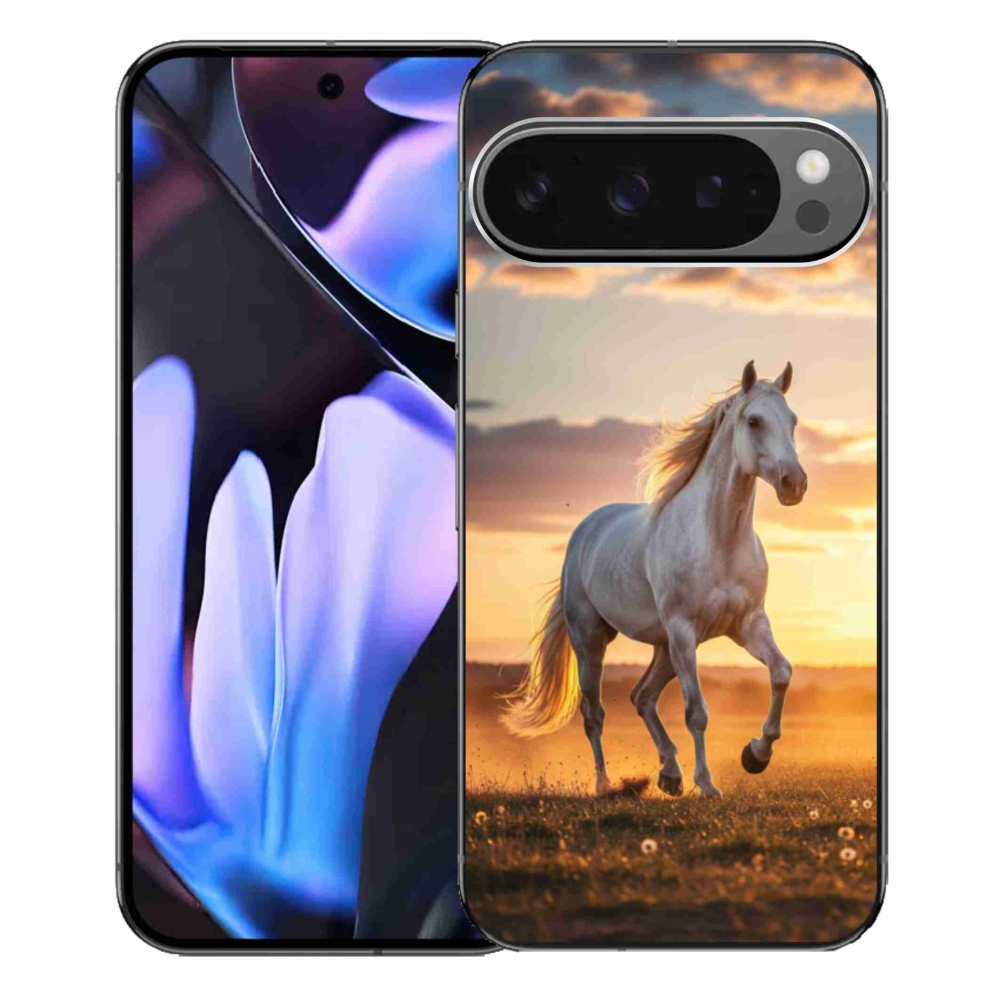 Gél borítás mmCase a Google Pixel 9 Pro XL-hez - futó fehér ló 2