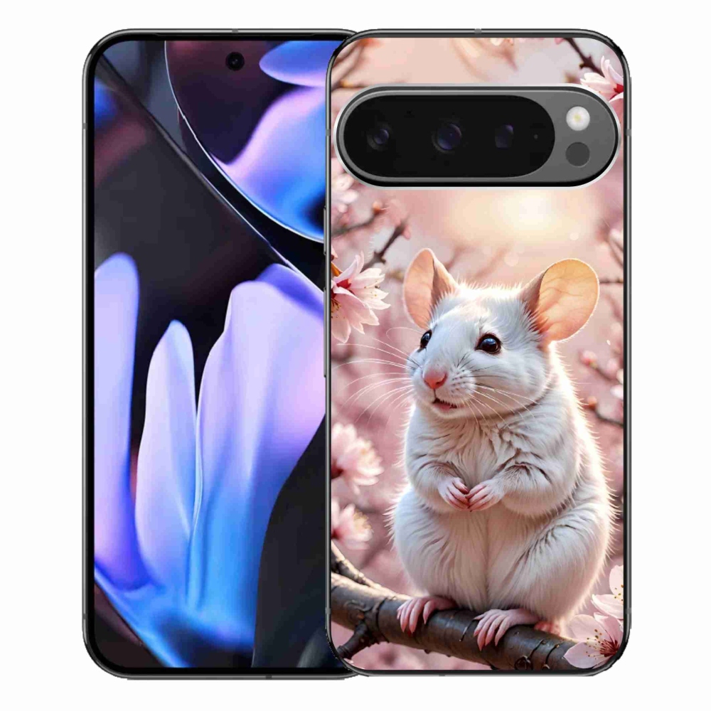 mmCase gél tok a Google Pixel 9 Pro XL-hez – fehér egér az ágon