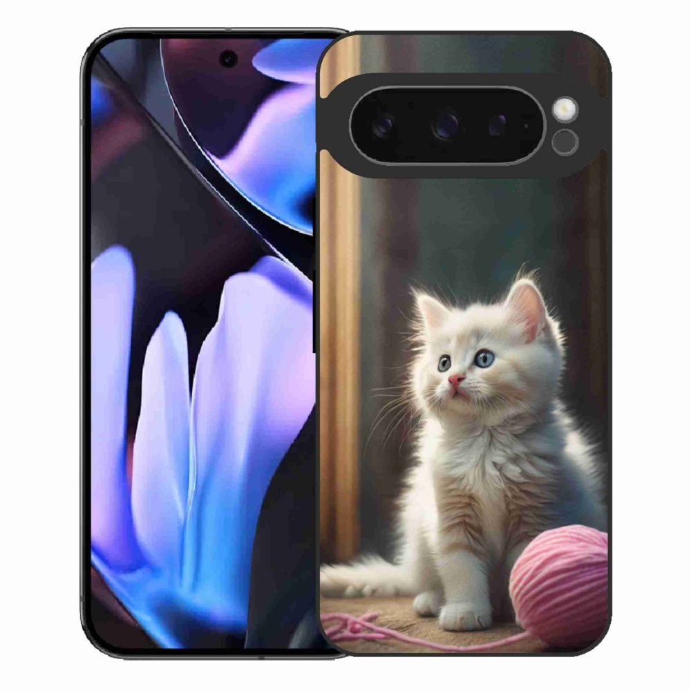 Zselés borítás mmCase a Google Pixel 9 Pro XL-hez - fehér cica 2
