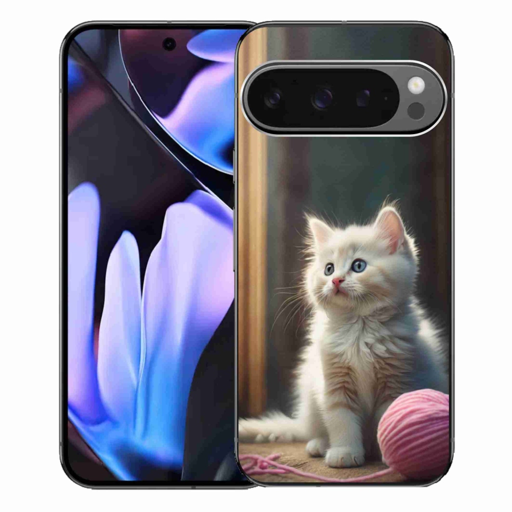Zselés borítás mmCase a Google Pixel 9 Pro XL-hez - fehér cica 2