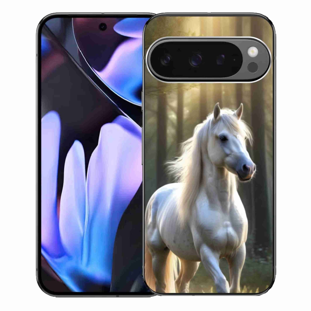Zselés borítás mmCase a Google Pixel 9 Pro XL-hez - fehér ló 3