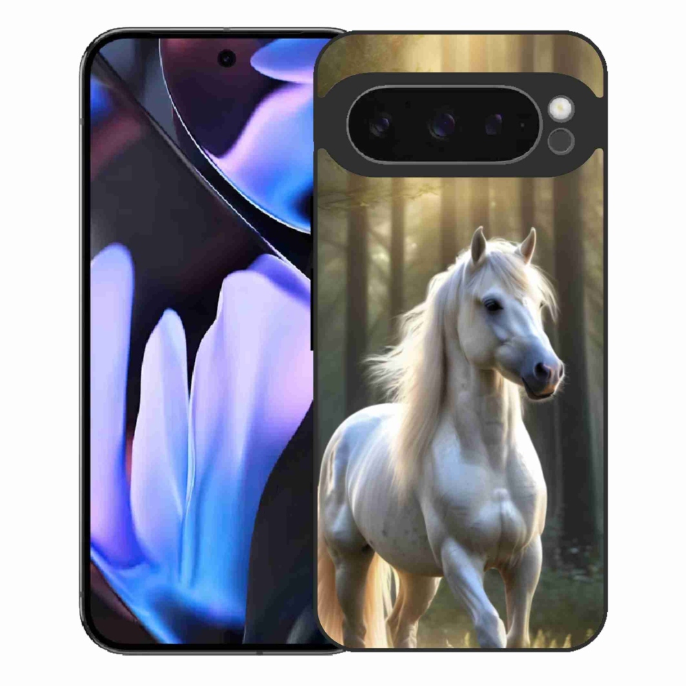 Zselés borítás mmCase a Google Pixel 9 Pro XL-hez - fehér ló 3