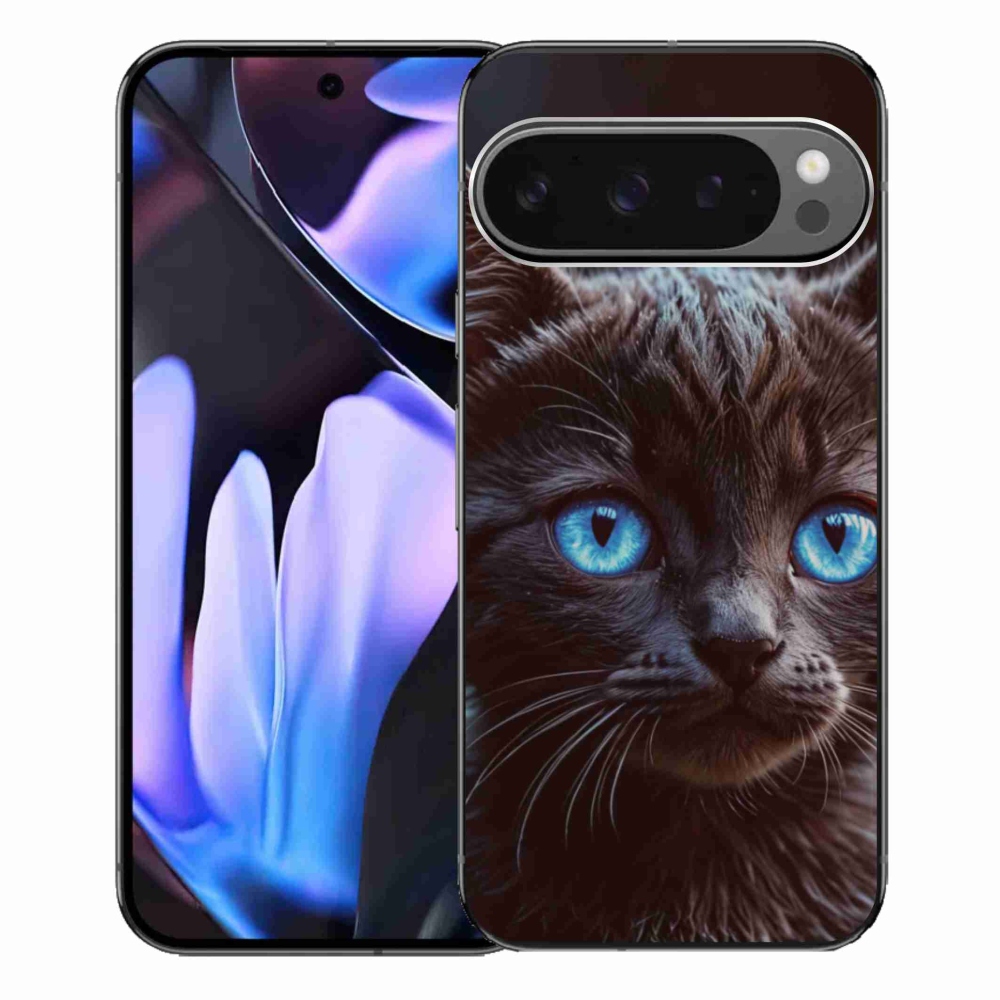 Zselés borítás mmCase a Google Pixel 9 Pro XL-hez - fekete cica 2