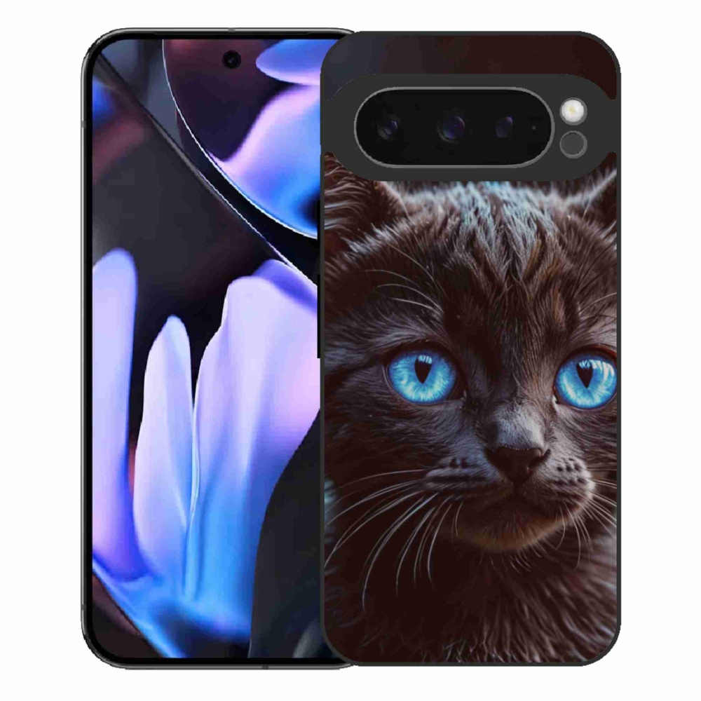Zselés borítás mmCase a Google Pixel 9 Pro XL-hez - fekete cica 2