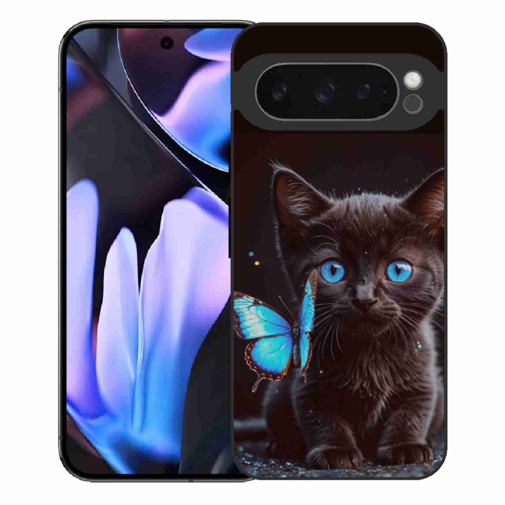 Zselés borítás mmCase a Google Pixel 9 Pro XL-hez - fekete cica 3