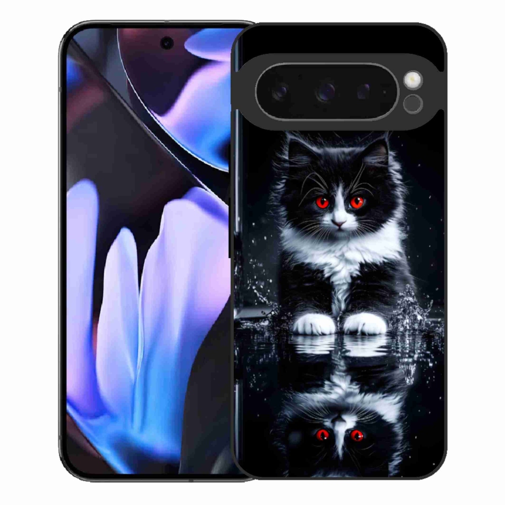 Gél borítás mmCase a Google Pixel 9 Pro XL-hez - fekete-fehér cica