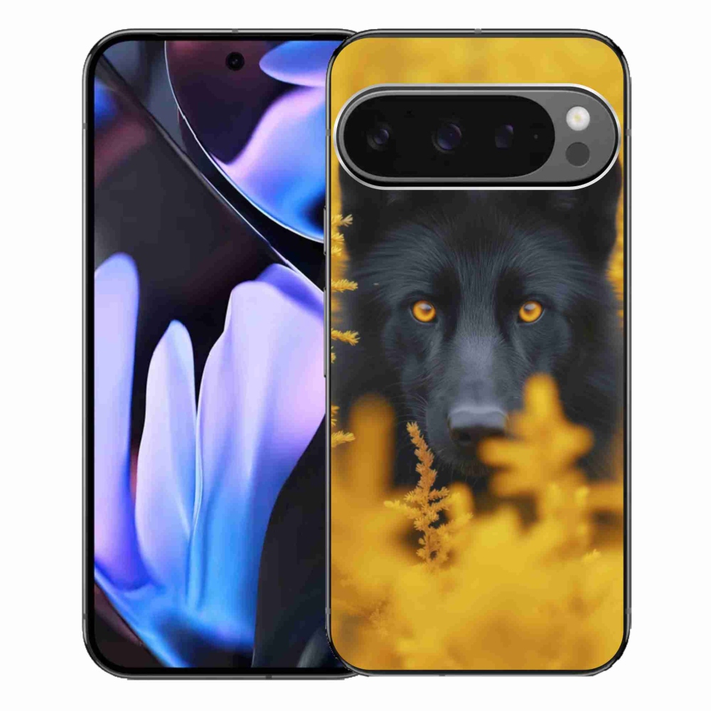 Zselés borítás mmCase a Google Pixel 9 Pro XL-hez - fekete farkas 2
