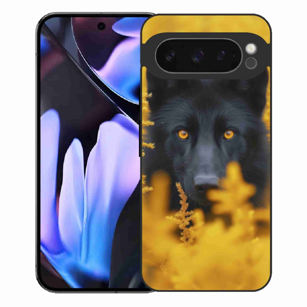 Zselés borítás mmCase a Google Pixel 9 Pro XL-hez - fekete farkas 2