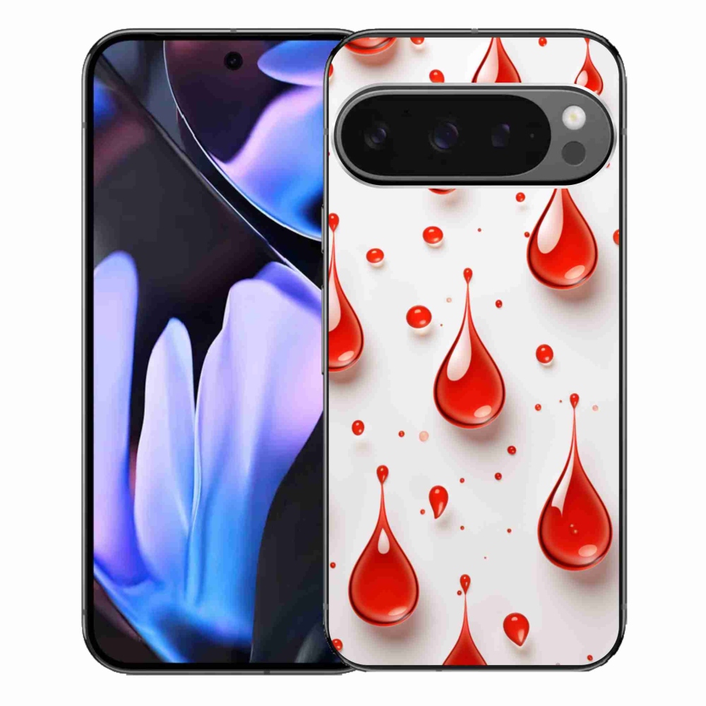 Zselés borítás mmCase a Google Pixel 9 Pro XL-hez - piros cseppek