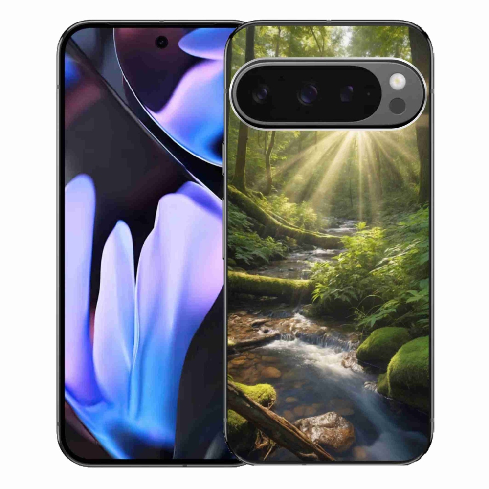 Zselés borítás mmCase a Google Pixel 9 Pro XL számára - erdei mélységű