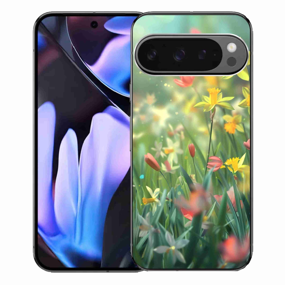Gél borítás mmCase a Google Pixel 9 Pro XL-hez - tavaszi virágok