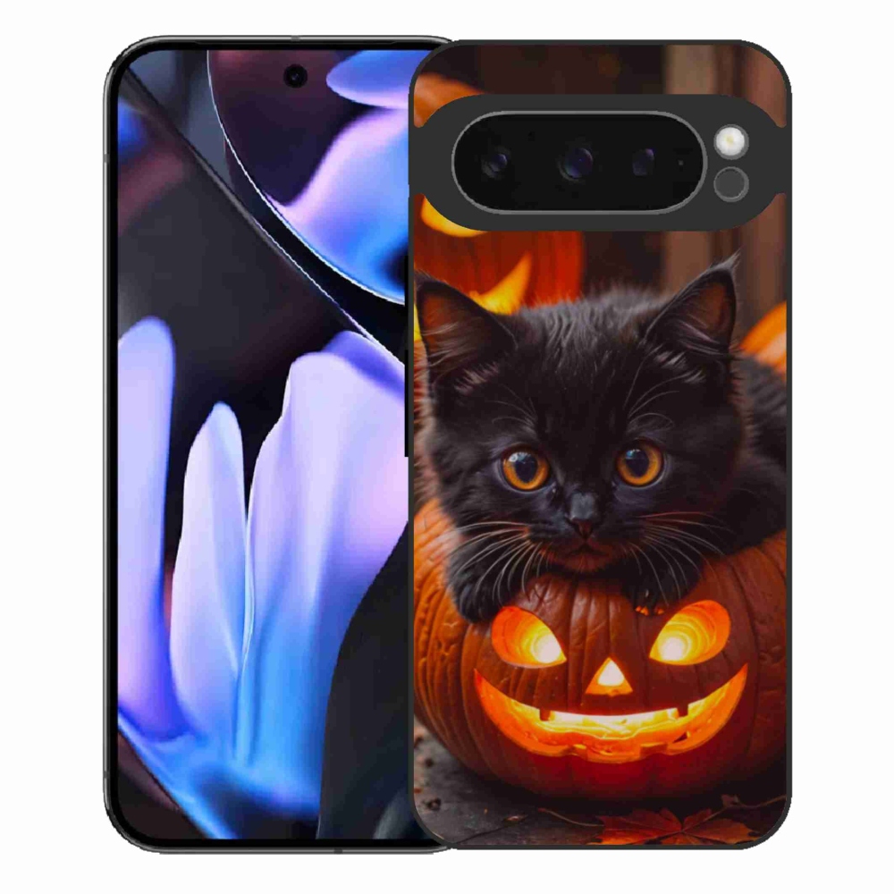 Gél borítás mmCase a Google Pixel 9 Pro XL számára - cica és sütőtök