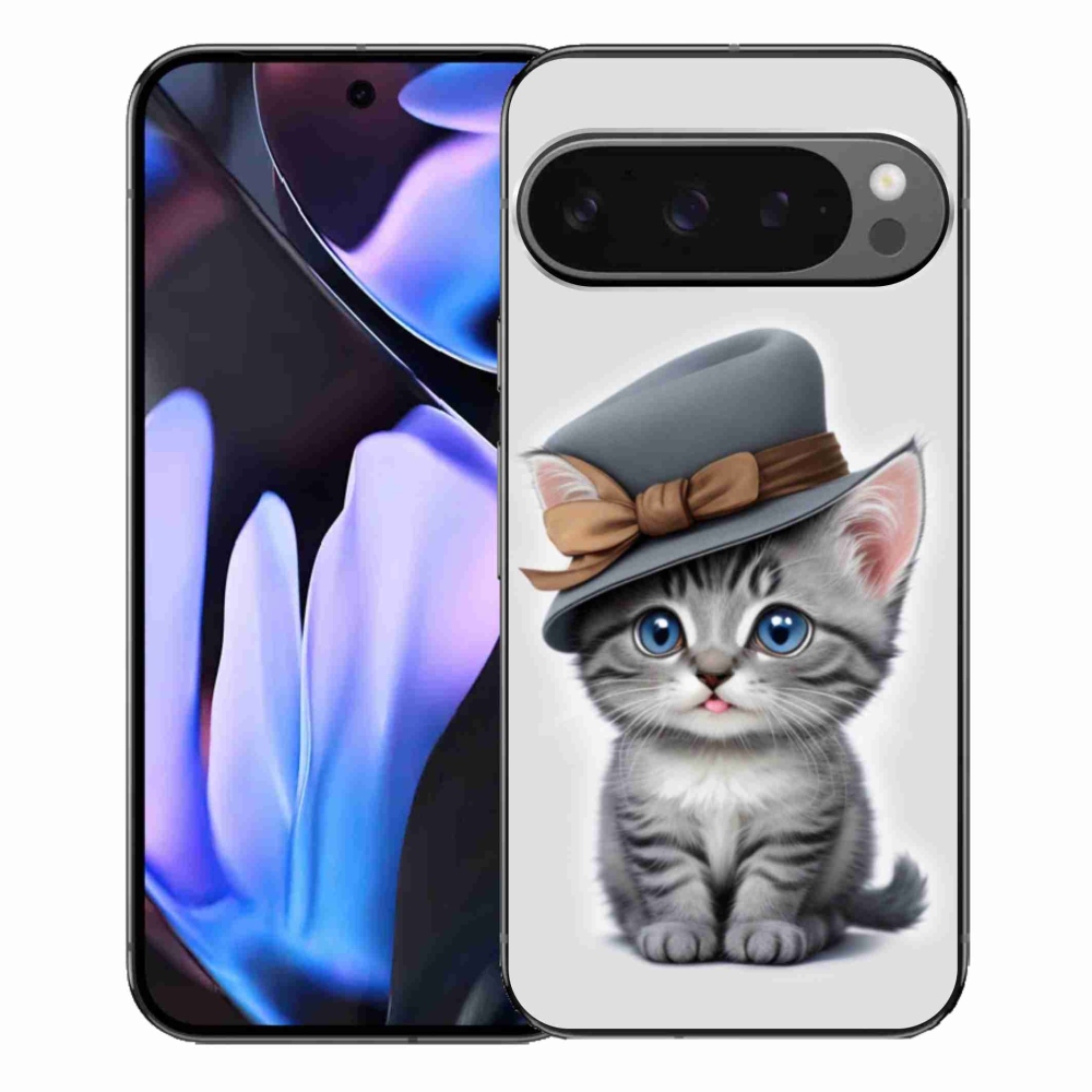 Gél borítás mmCase a Google Pixel 9 Pro XL számára - cica sapkával