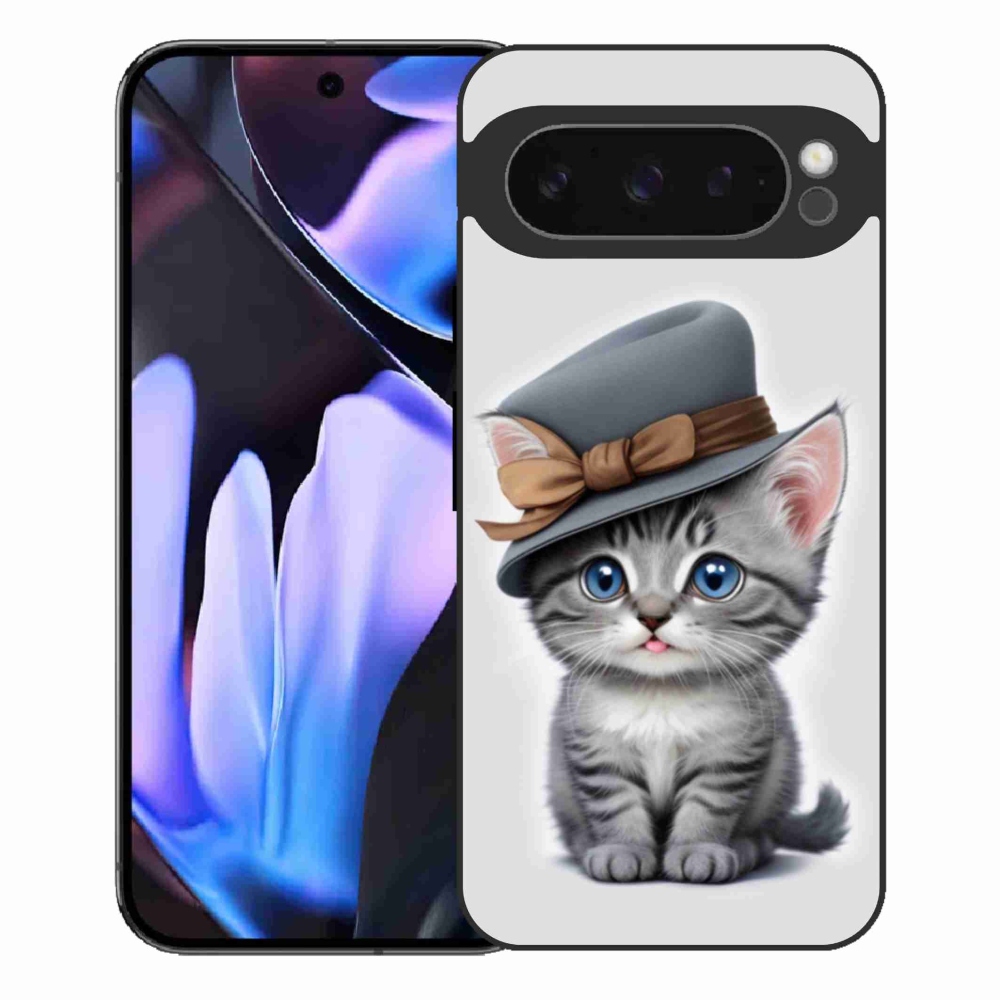 Gél borítás mmCase a Google Pixel 9 Pro XL számára - cica sapkával