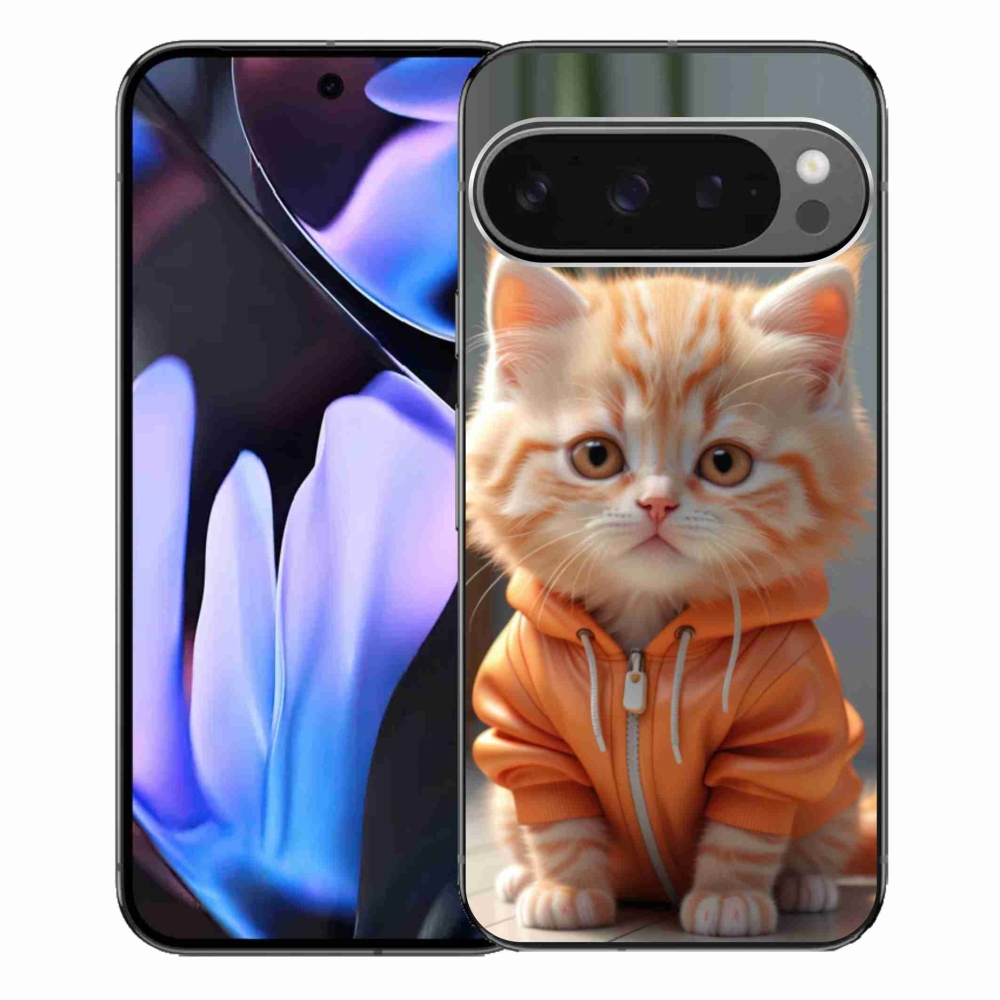 Gél borítás mmCase a Google Pixel 9 Pro XL-hez - cica melegítőben