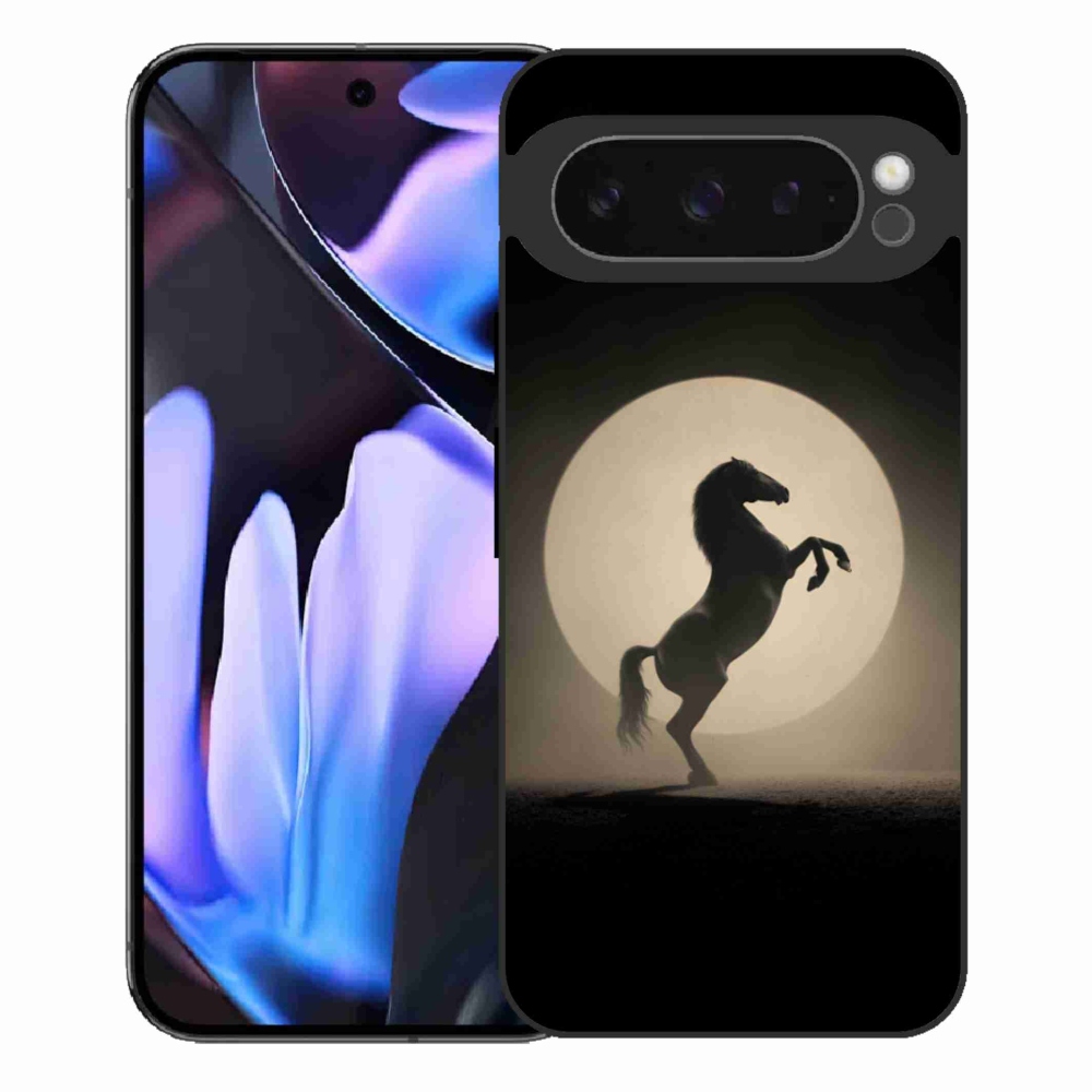 Zselés borítás mmCase a Google Pixel 9 Pro XL számára - ló sziluettben