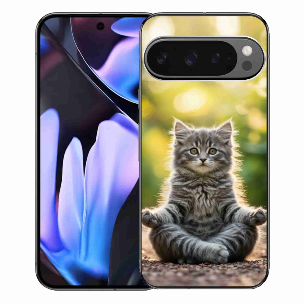 Gél borítás mmCase a Google Pixel 9 Pro XL-hez - meditáló cica