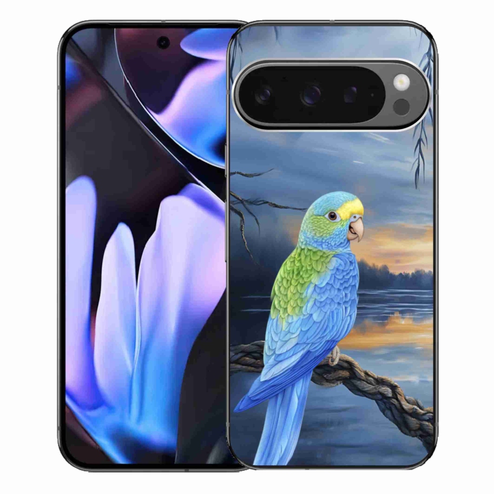 Gél védőburkolat mmCase a Google Pixel 9 Pro XL-hez - kék papagáj