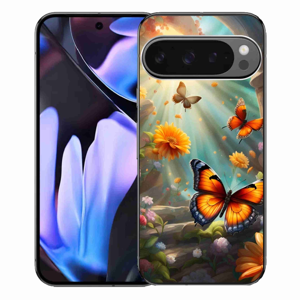 Zselés borítás mmCase a Google Pixel 9 Pro XL-hez - pillangókert 2